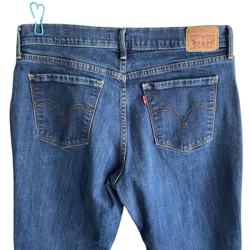 Levi's 505 Jeans Womens 10 Blue Straight Mid Rise Stretch 30 Inseam Denim - Picture 5 of 11